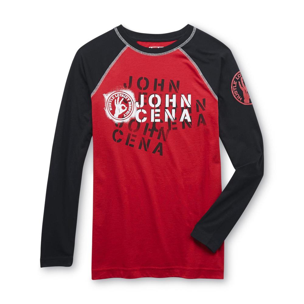 Never Give Up By John Cena Boy's Long-Sleeve Raglan T-Shirt