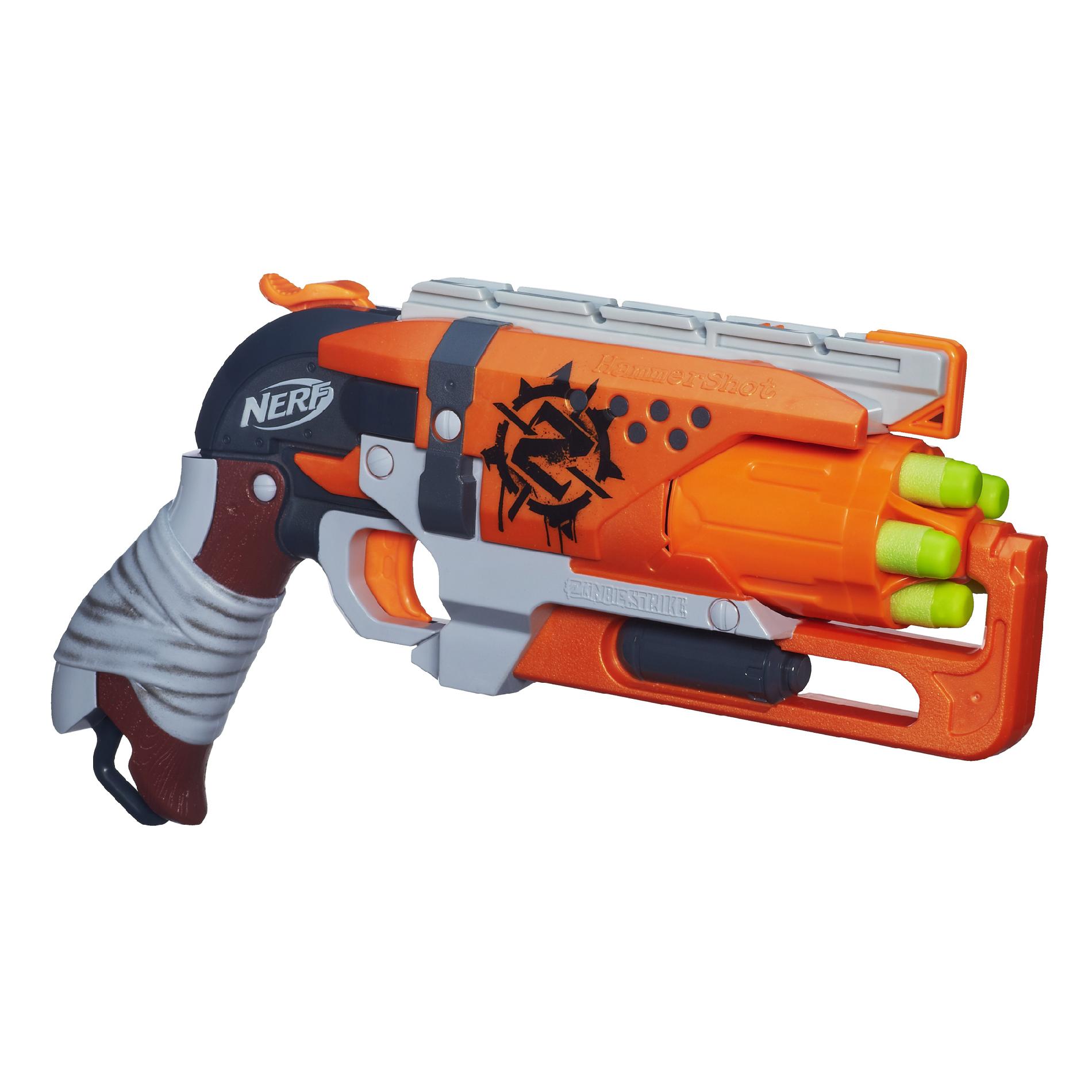 Photo 1 of *Missing s* Nerf Zombie Strike Hammershot Blaster