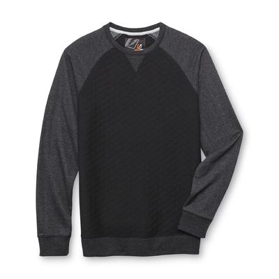 Amplify Young Men's Quilted Colorblock Raglan Sweatshirt