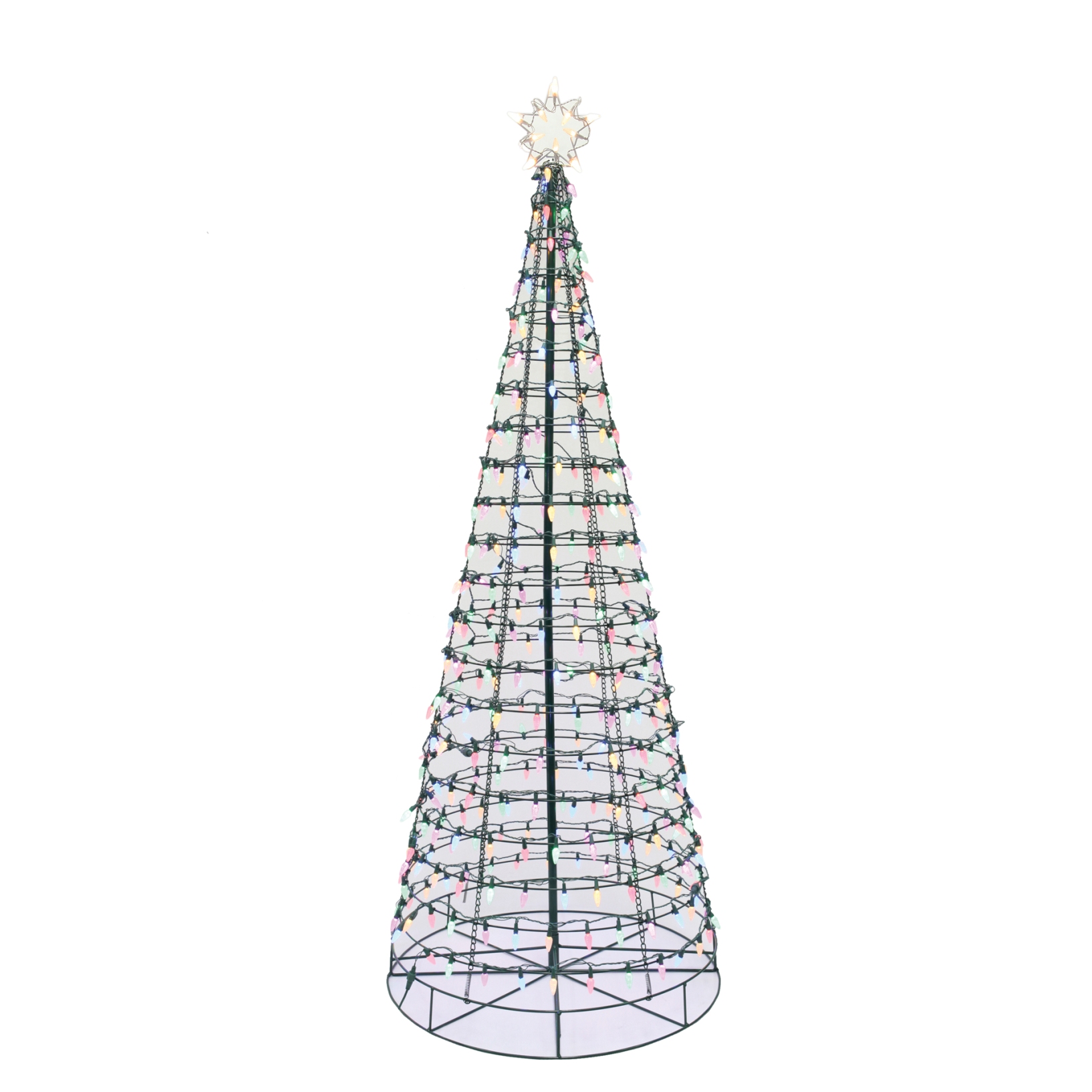 Color Switch Plus 6' LED Pre-lit Cone Christmas Tree