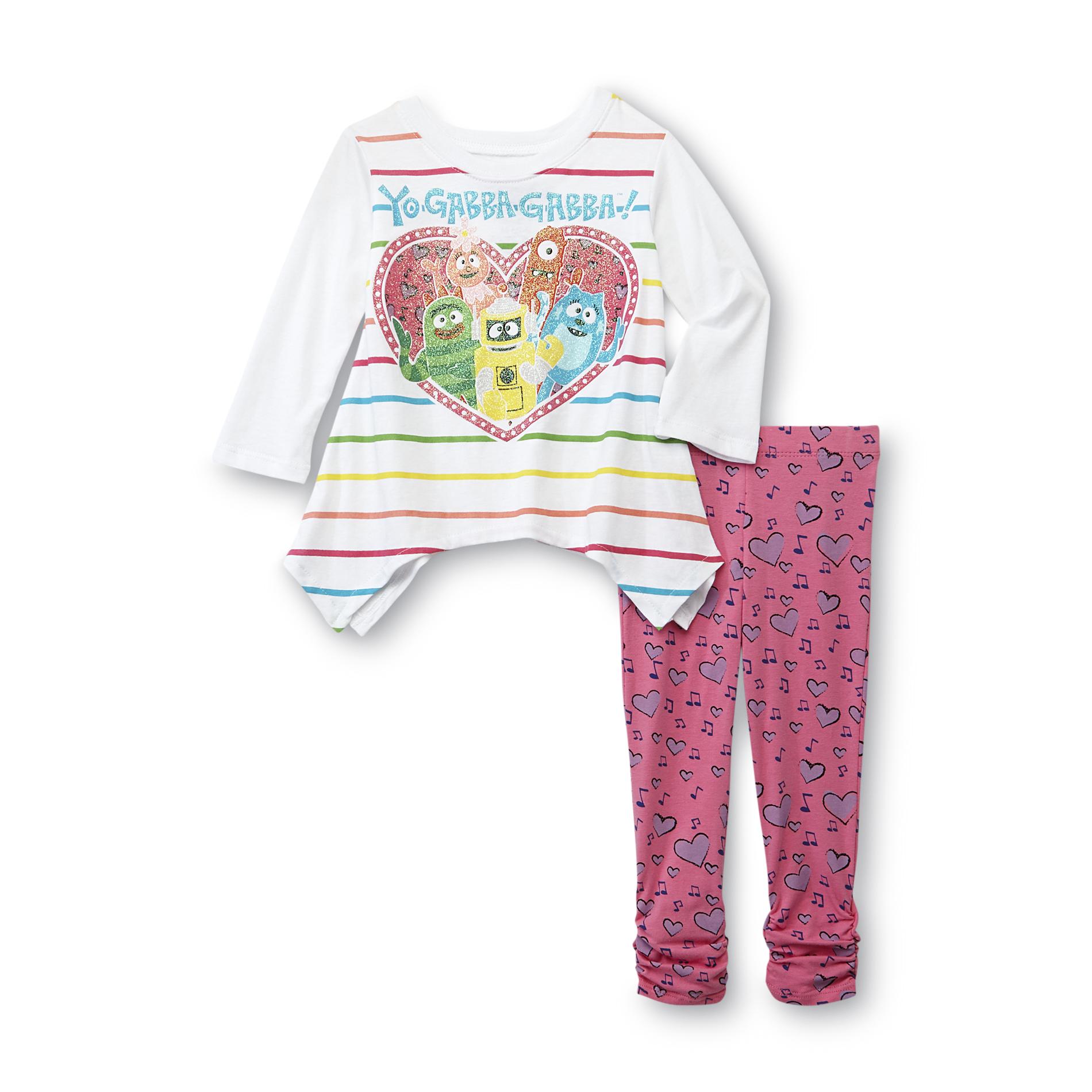 Nickelodeon Yo Gabba Gabba Infant & Toddler Girl's Graphic T-Shirt & Leggings - Glittered