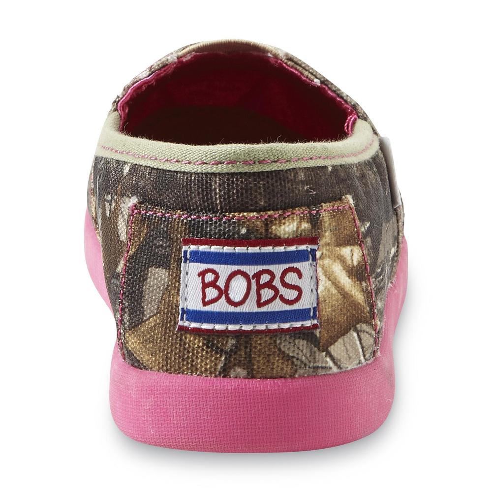 Skechers Girl's Bobs Hide and Seek Olive/Pink/Camo Casual Flat