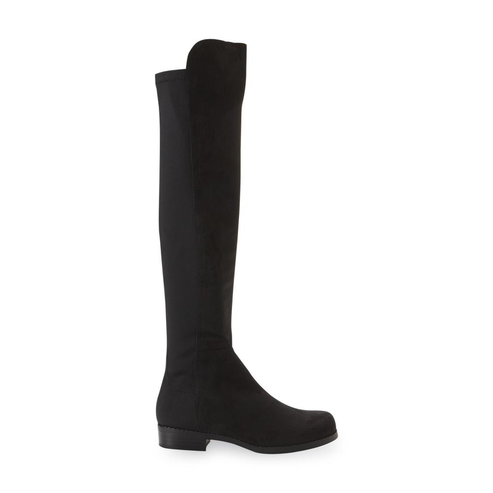 Jaclyn Smith Women's Alba 20" Black Knee-High Medium and Wide  Extended Calf Fashion Boot