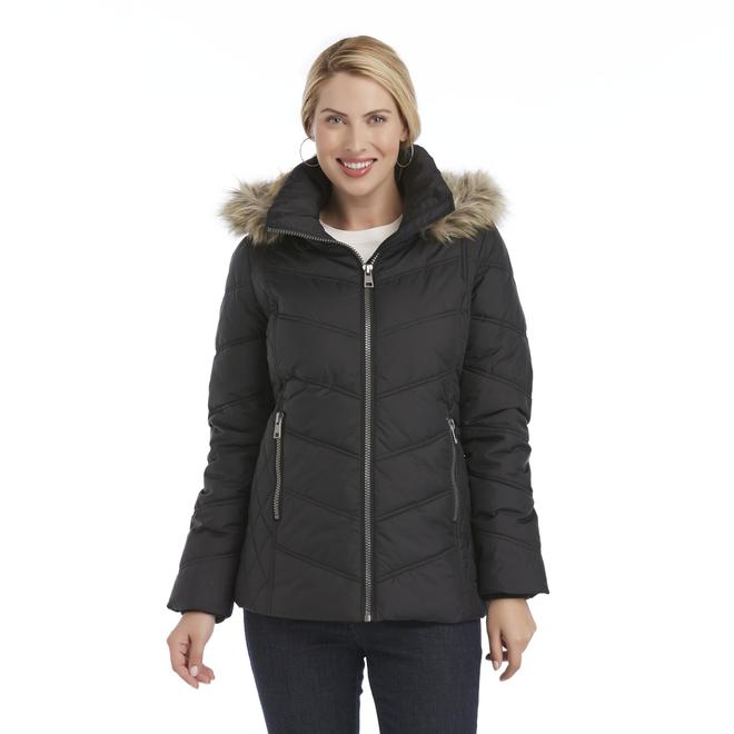 Metaphor Women's Faux Fur Hooded Winter Jacket