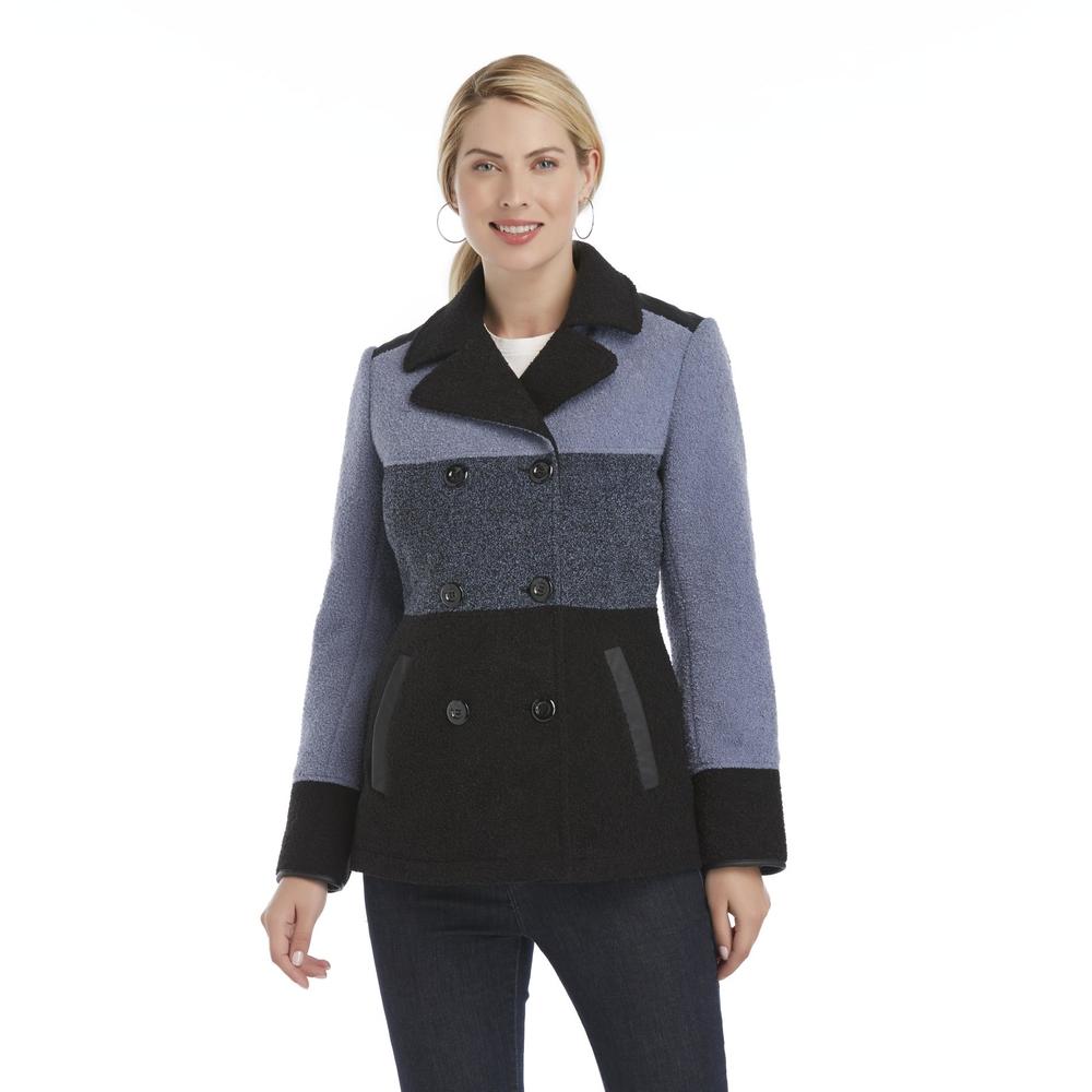 Covington Women's Double-Breasted Peacoat - Striped