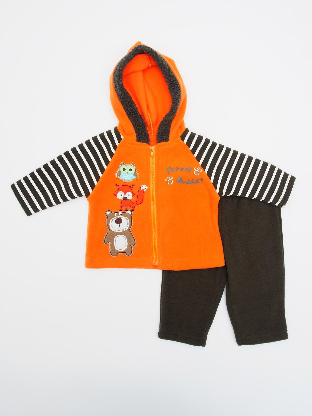 Little Rebels Newborn Boy's Hoodie Jacket & Sweatpants - Forest Buddies