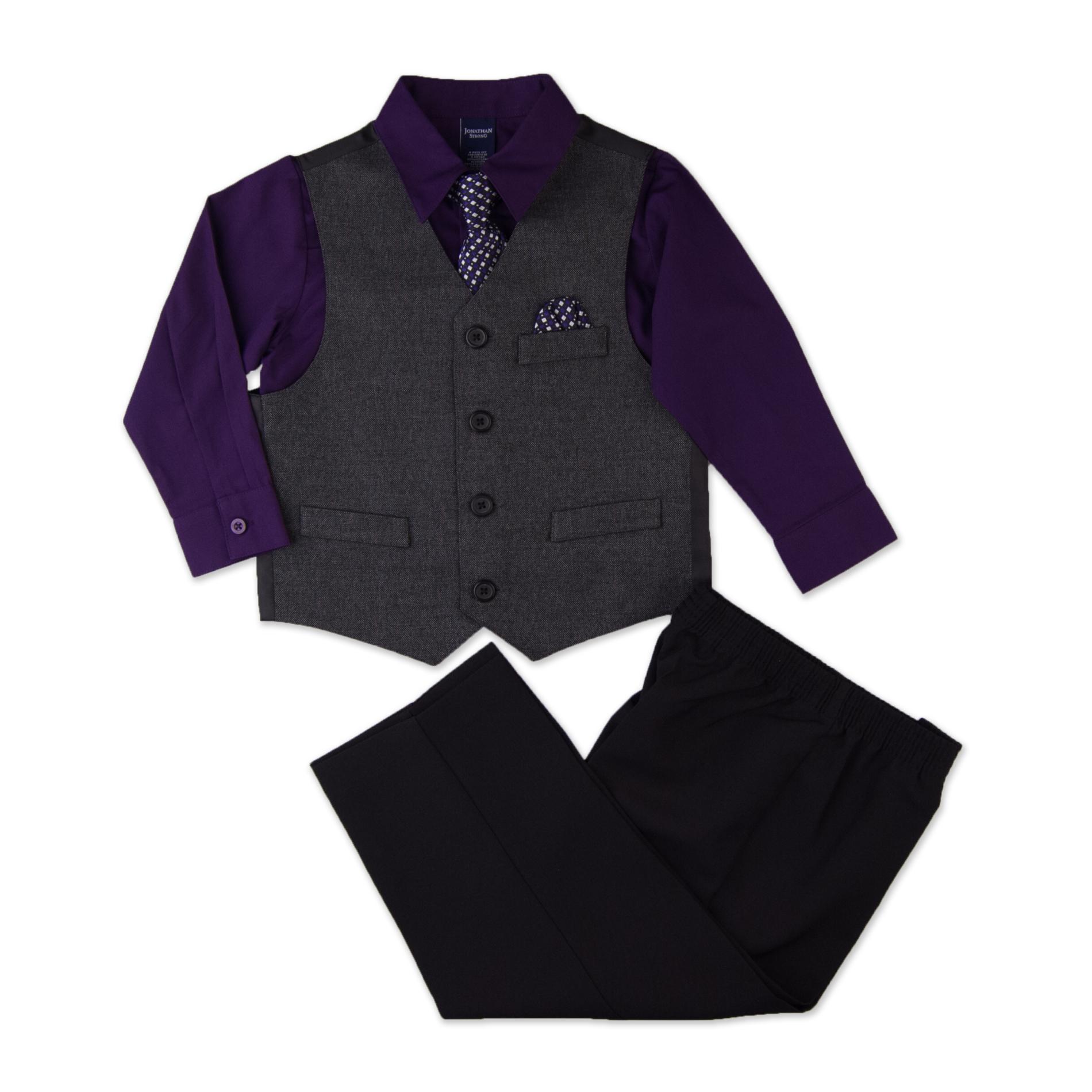 Jonathan Strong Infant & Toddler Boy's Dress Shirt  Necktie  Vest & Pants - Polka Dots