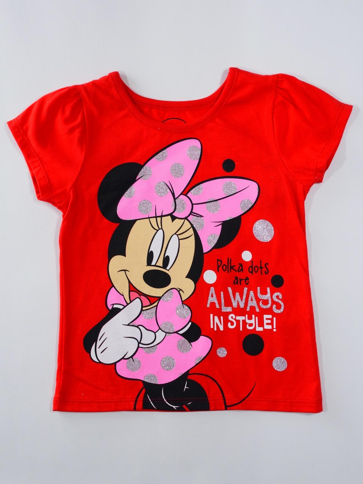 Disney Minnie Mouse Toddler Girl's Graphic T-Shirt - Polka Dots