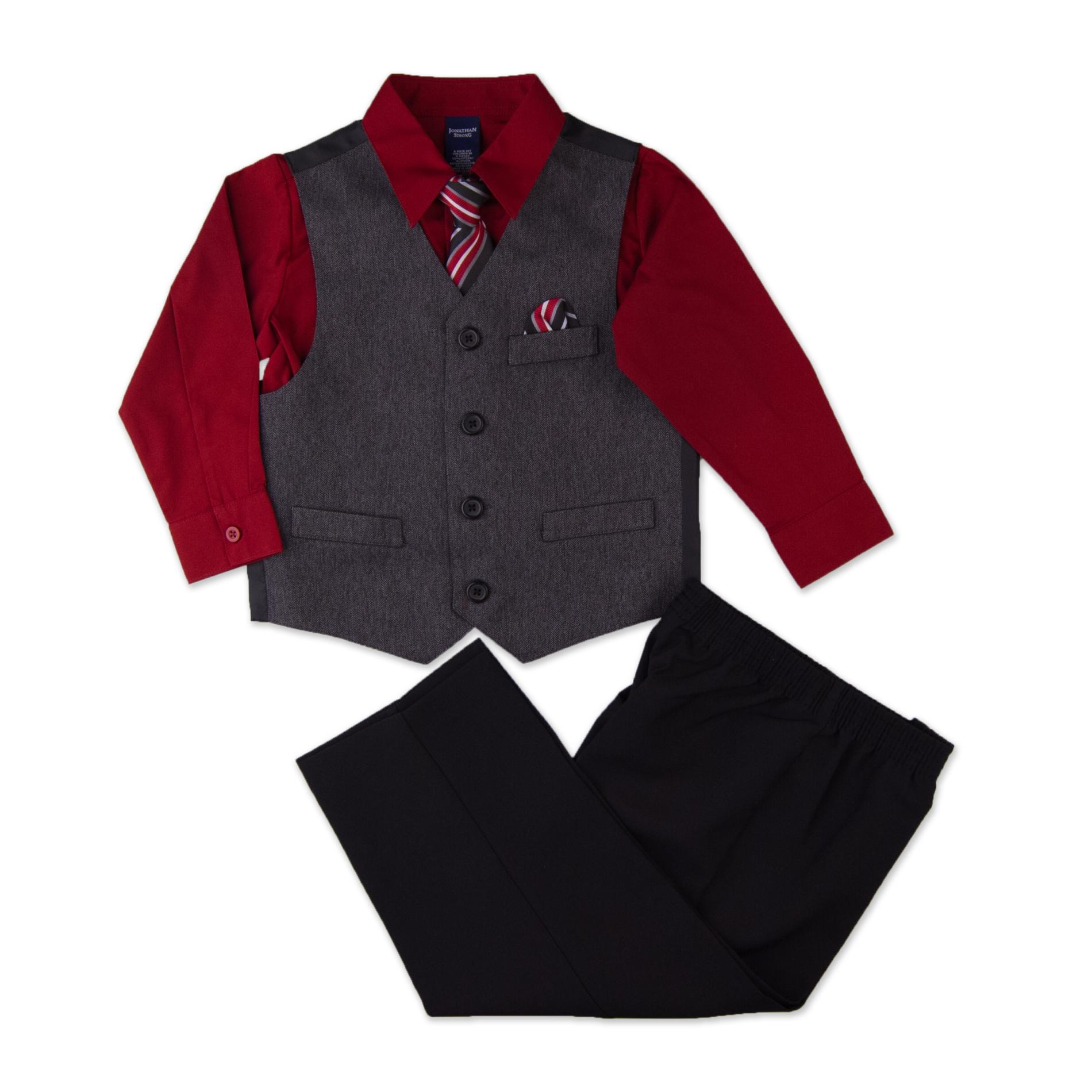 Jonathan Strong Infant & Toddler Boy's Dress Shirt  Necktie  Vest & Pants - Striped