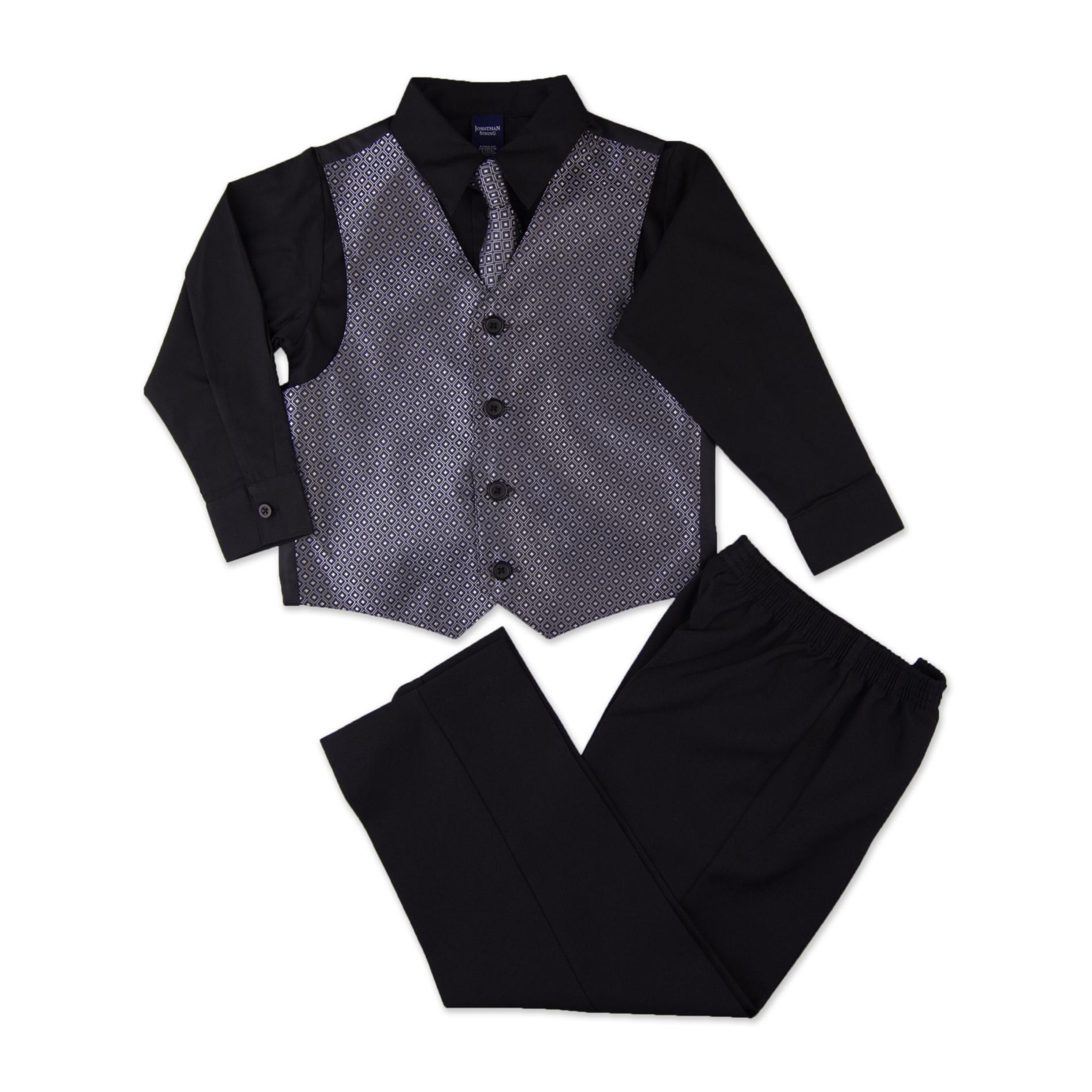 Jonathan Strong Infant & Toddler Boy's Dress Shirt  Necktie  Vest & Pants - Dots