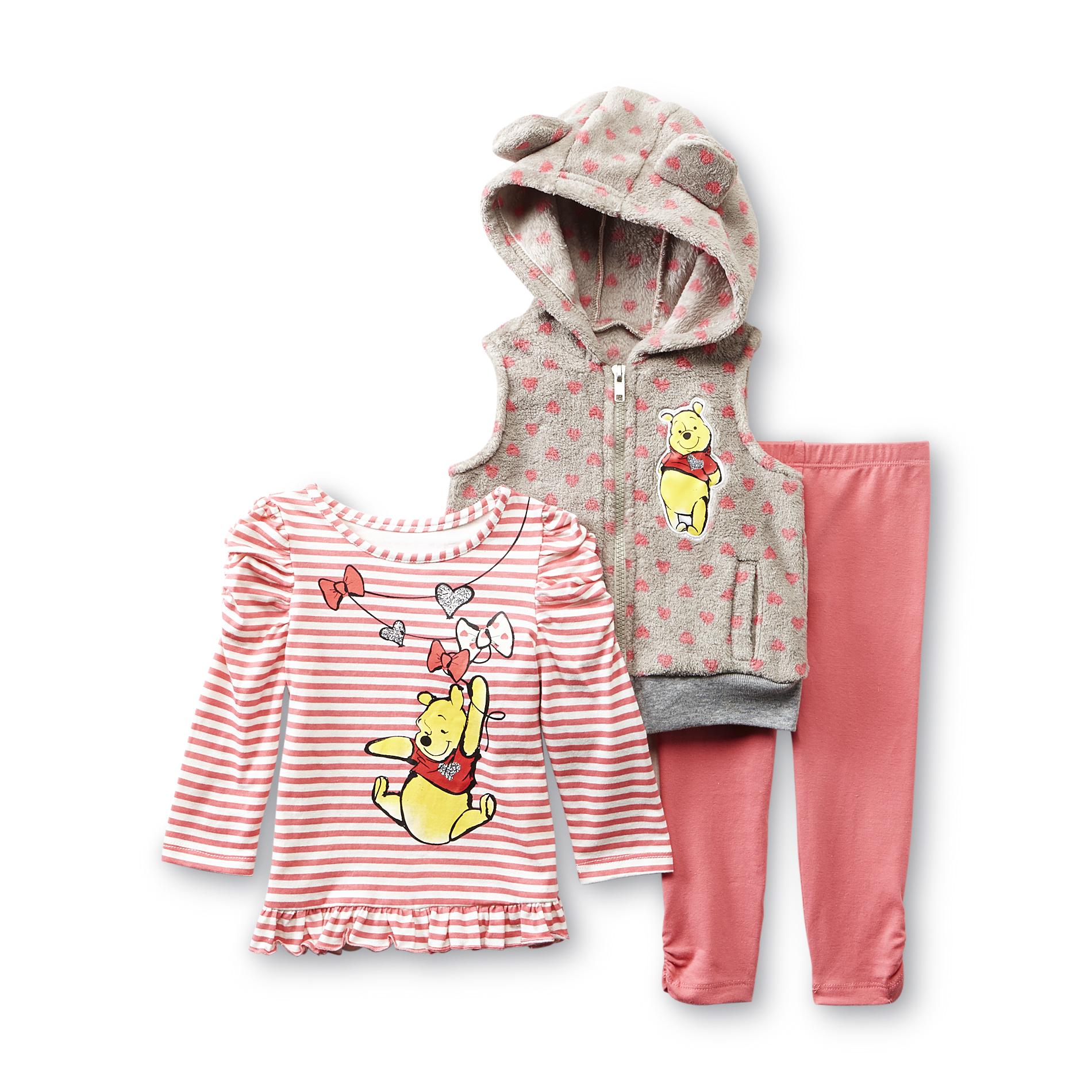Disney Infant Girl's Top  Vest & Leggings - Winnie The Pooh