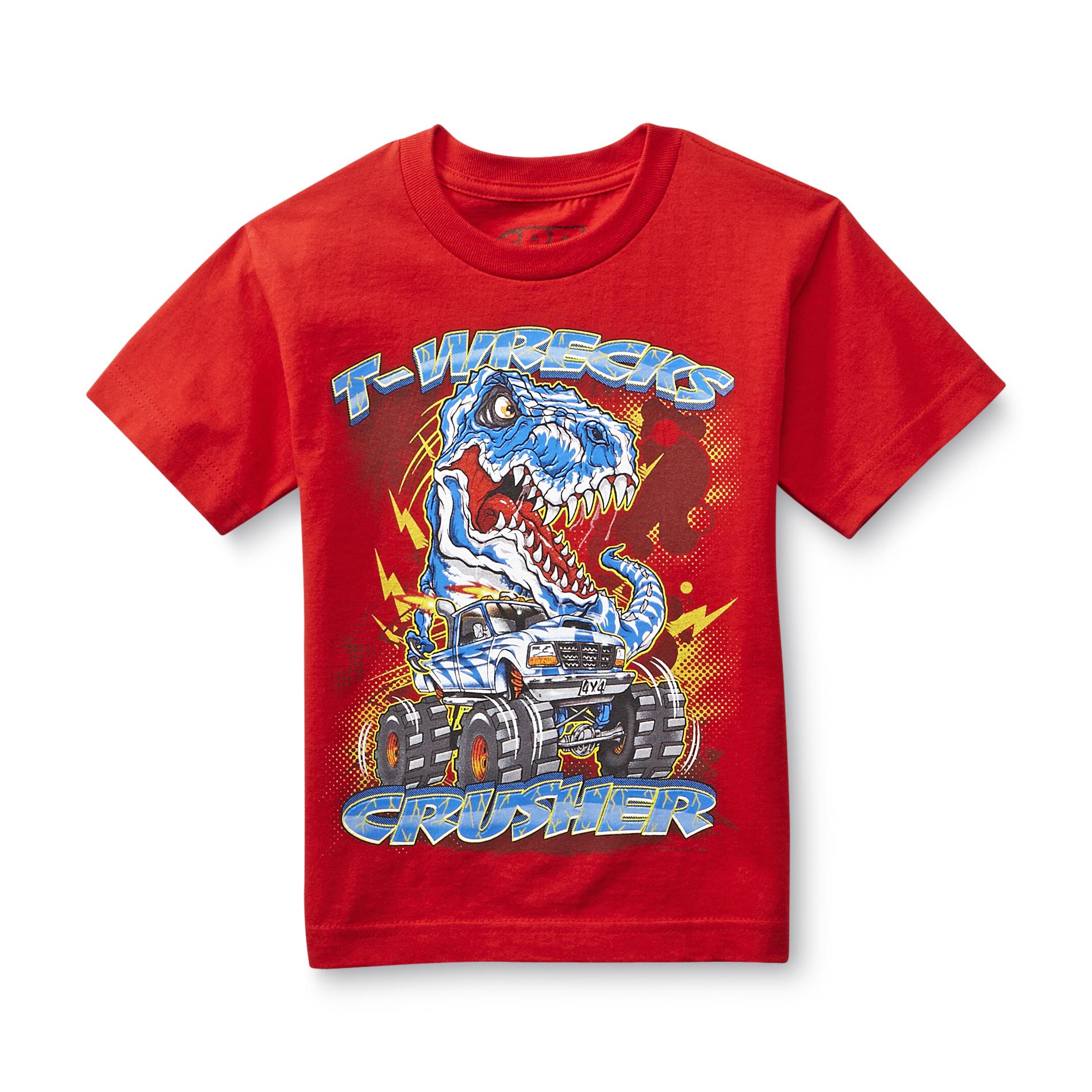Rudeboyz Boy's Graphic T-Shirt & UFO Launcher Toy - Monster Truck
