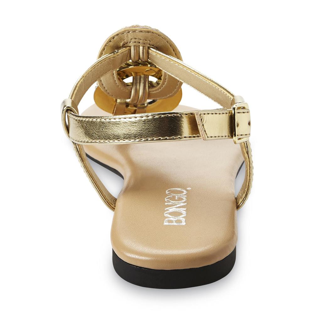 Bongo Women's Wendelle Gold Ring Thong Sandal