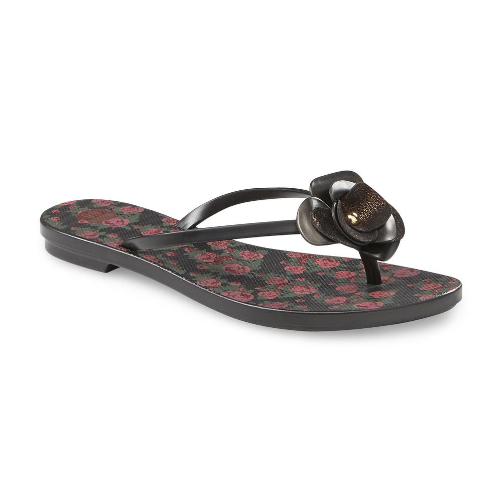 Route 66 Women's Rosie Black/Red Thong Sandal