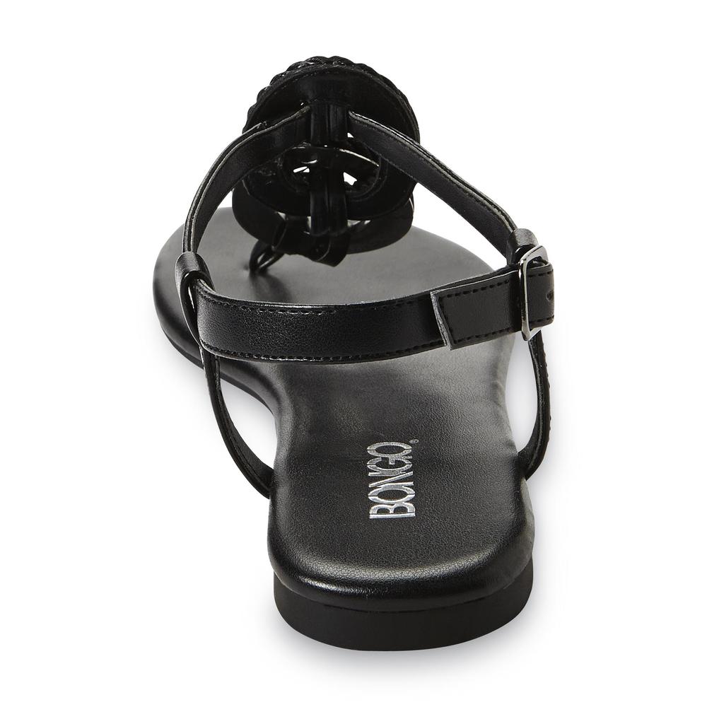 Bongo Women's Wendelle Black Ring Thong Sandal