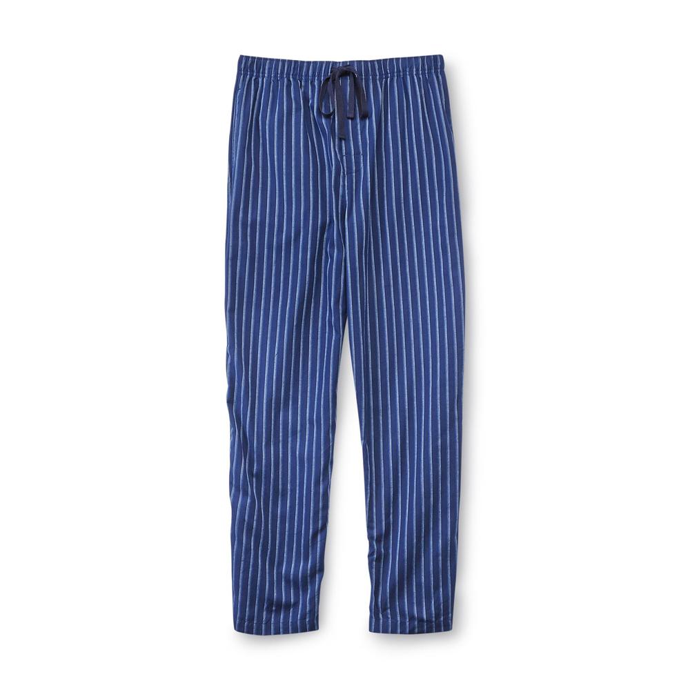 Basic Editions Men's Big & Tall Poplin Pajama Pants - Striped