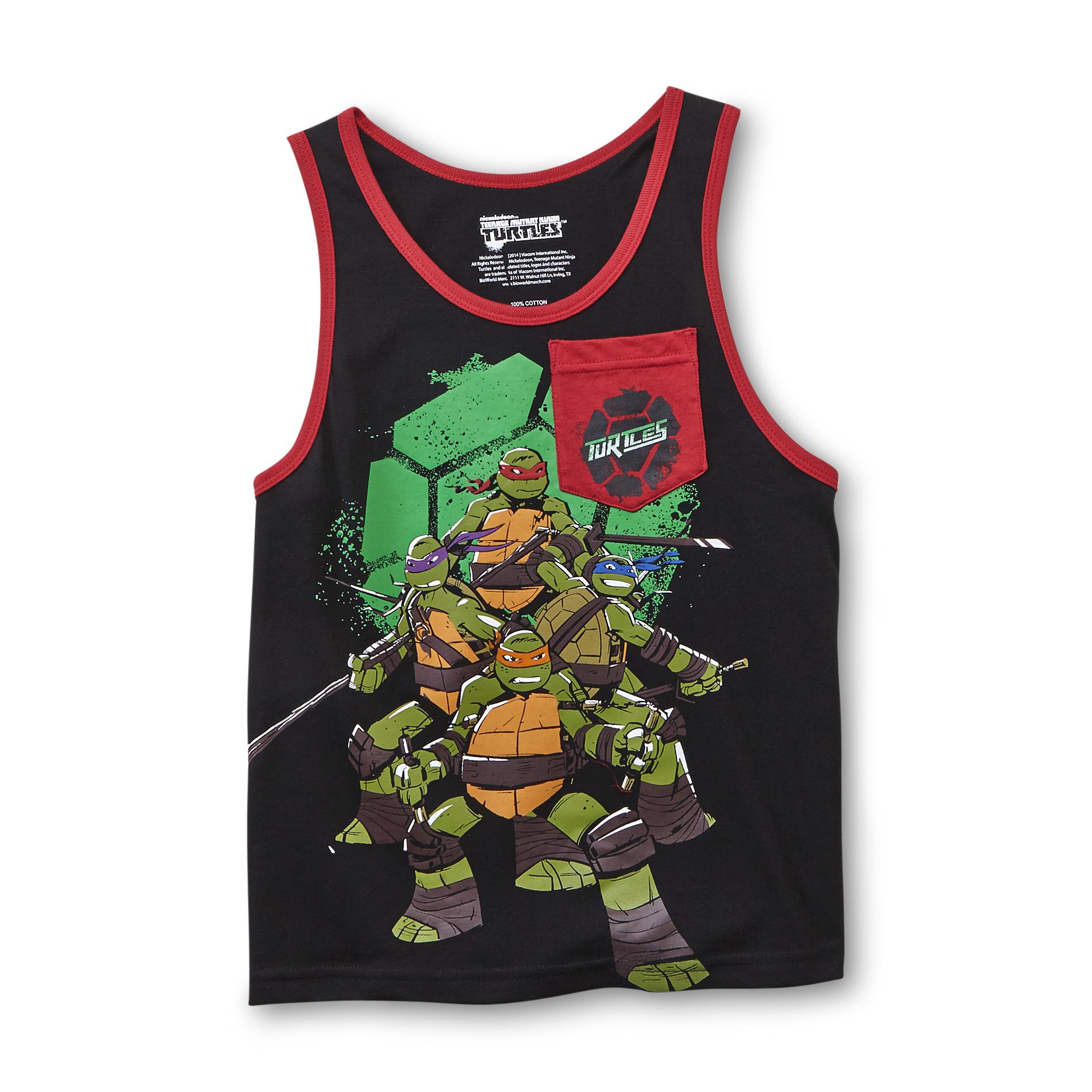 Nickelodeon Teenage Mutant Ninja Turtles Boy's Pocket Tank Top