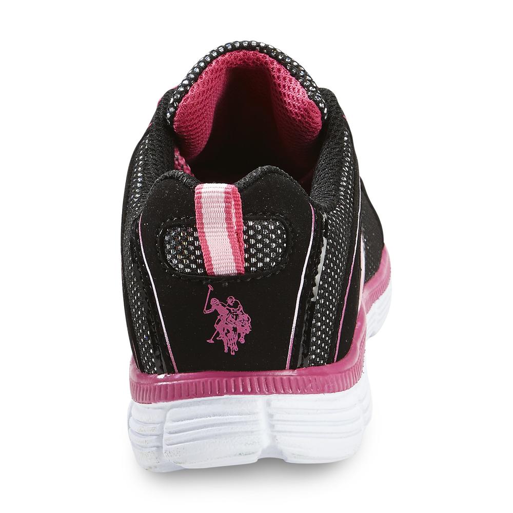 U.S. Polo Assn. PUGirl's Julie Running Shoe - Black/Pink