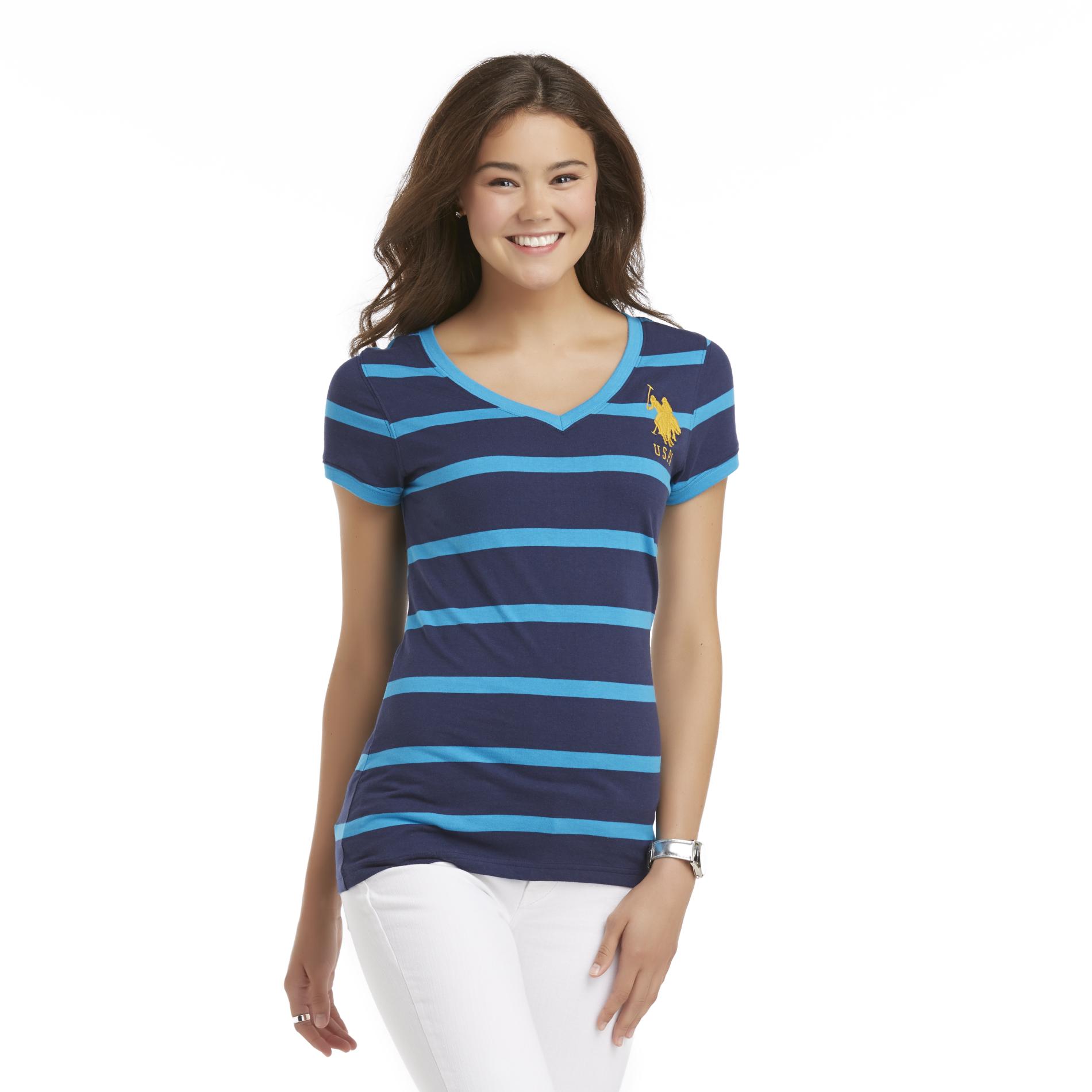 U.S. Polo Assn. Junior's Fitted T-Shirt - Striped