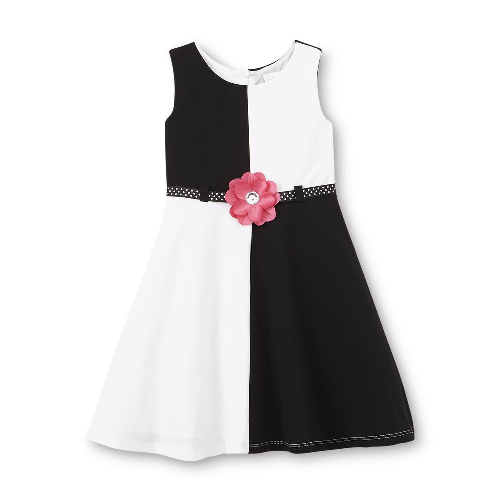Youngland Girl's Fit & Flare Dress - Colorblock