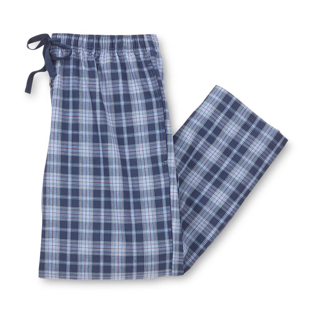 Basic Editions Men's Poplin Pajama Pants - Plaid
