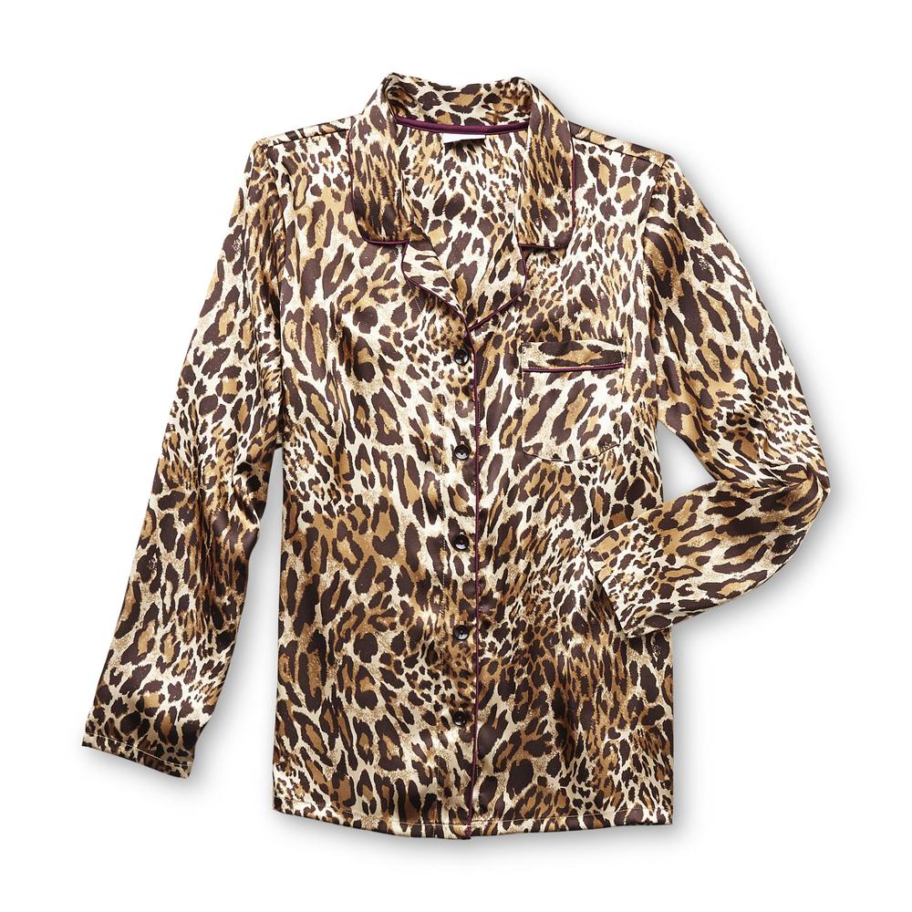 Jaclyn Smith Women's Pajama Shirt & Pants - Leopard Print