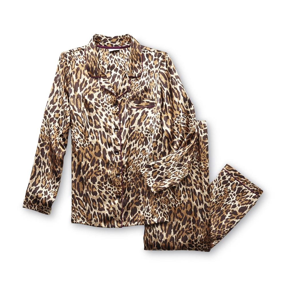 Jaclyn Smith Women's Pajama Shirt & Pants - Leopard Print