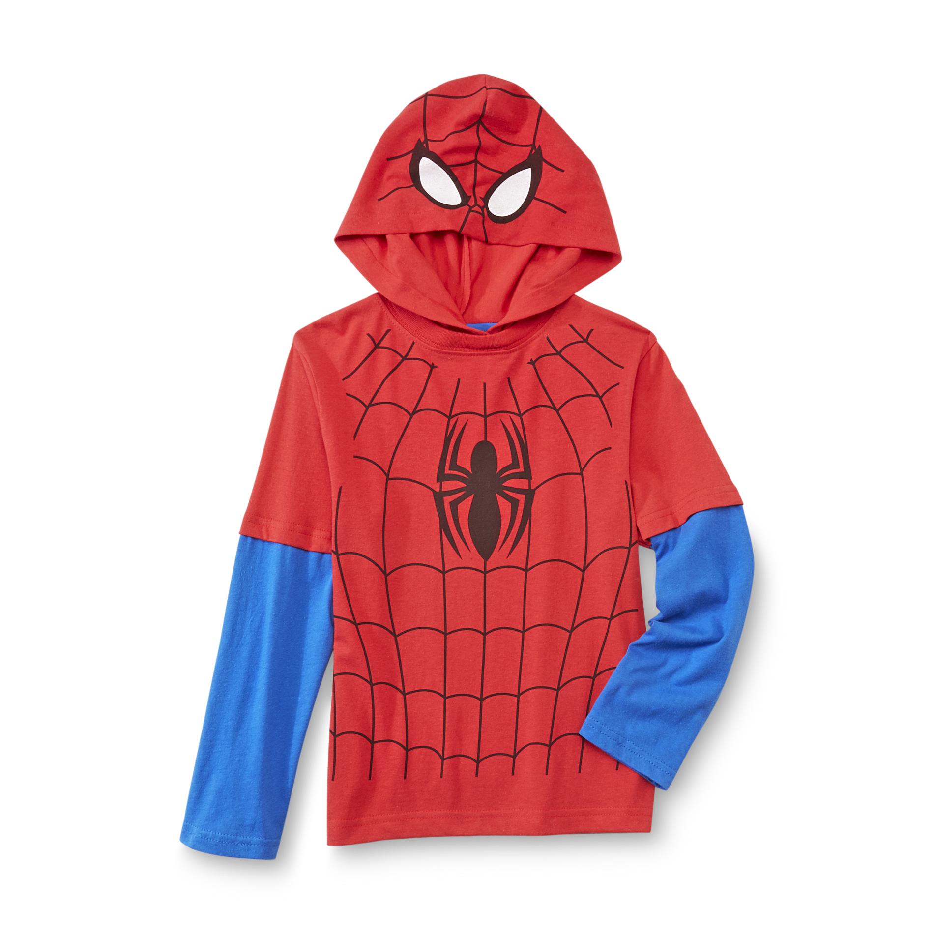 Marvel Boy's Spider-Man Hooded Costume T-Shirt