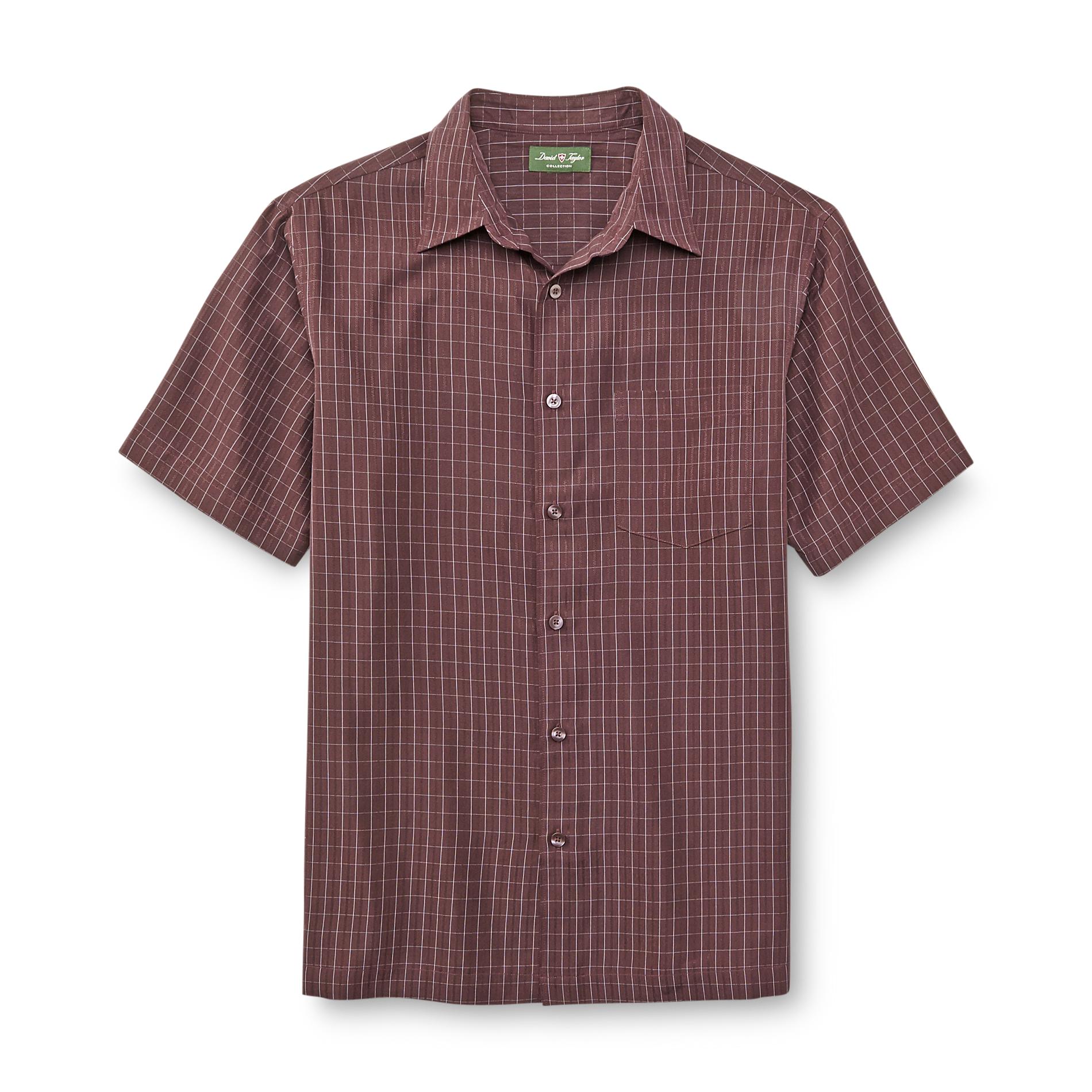 David Taylor Collection Men's Short-Sleeve Casual Shirt - Dobby Check