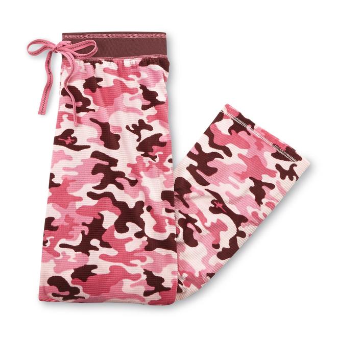 Joe Boxer Women's Velour Lounge Pants Camo