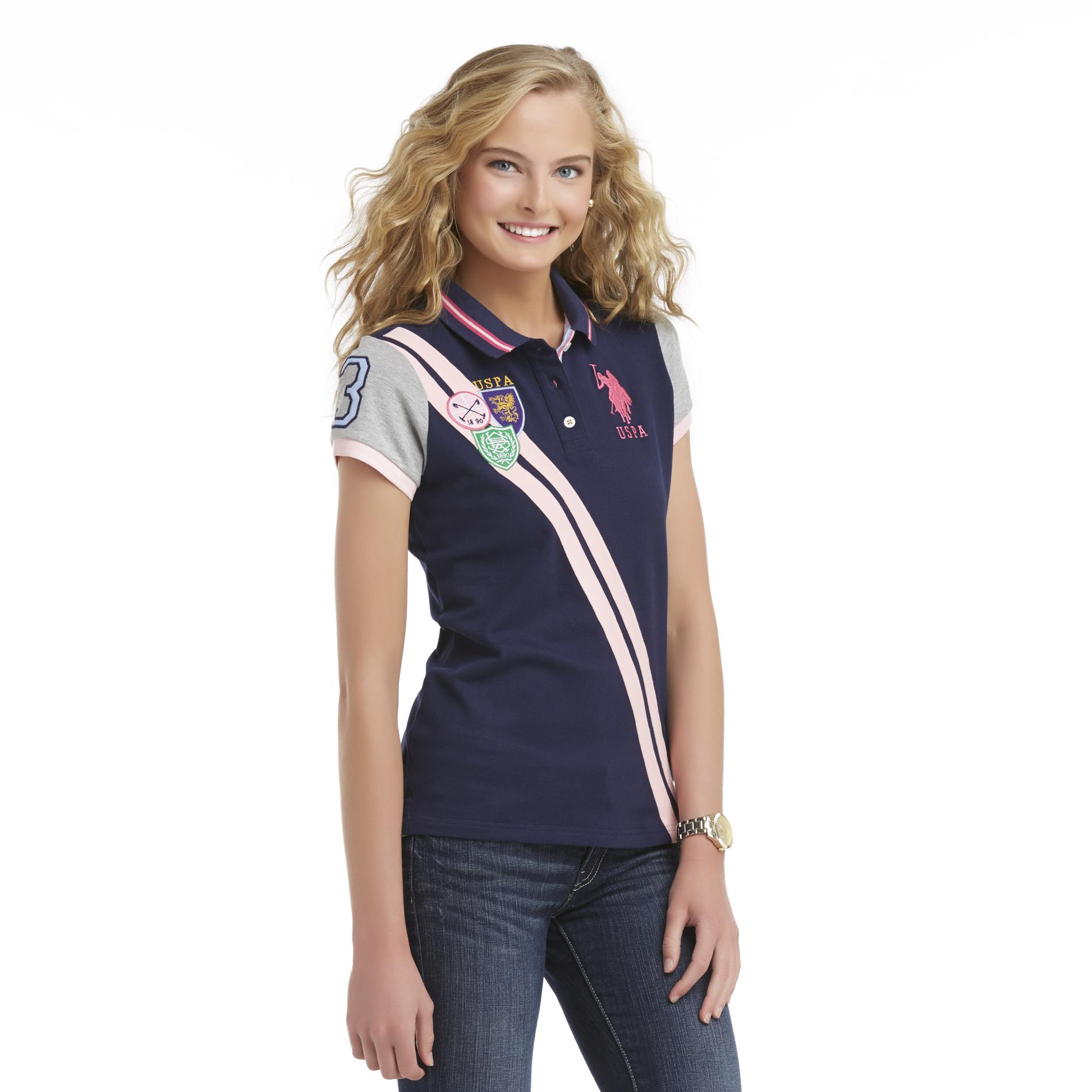 U.S. Polo Assn. Junior's Fashion Polo - Diagonal Stripes