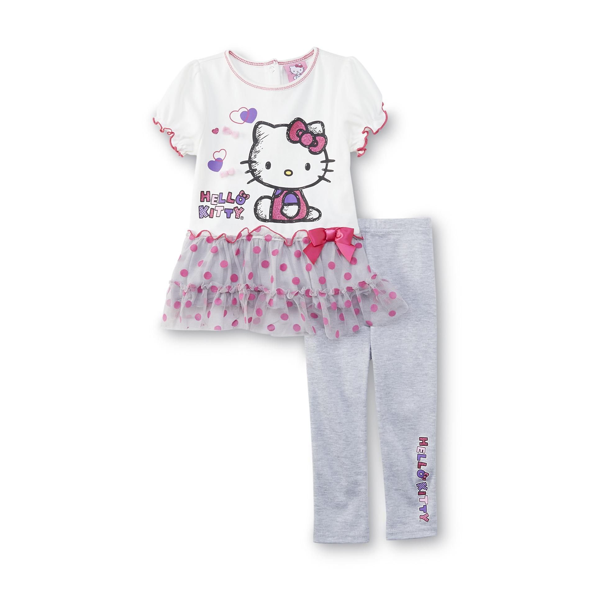 Hello Kitty Infant & Toddler Girl's Tunic Top & Leggings - Polka Dot