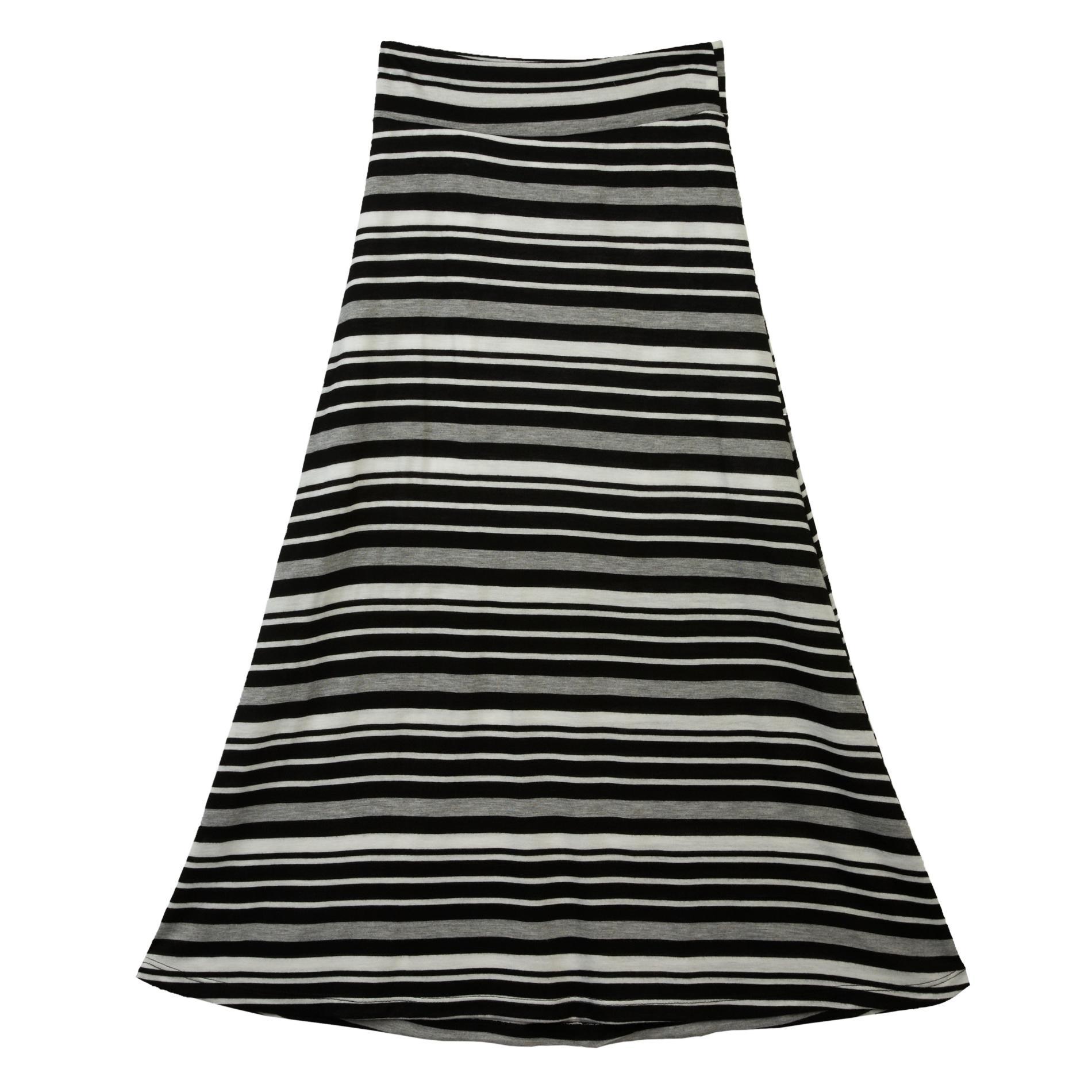 Amy's Closet Girl's Knit Maxi Skirt - Striped