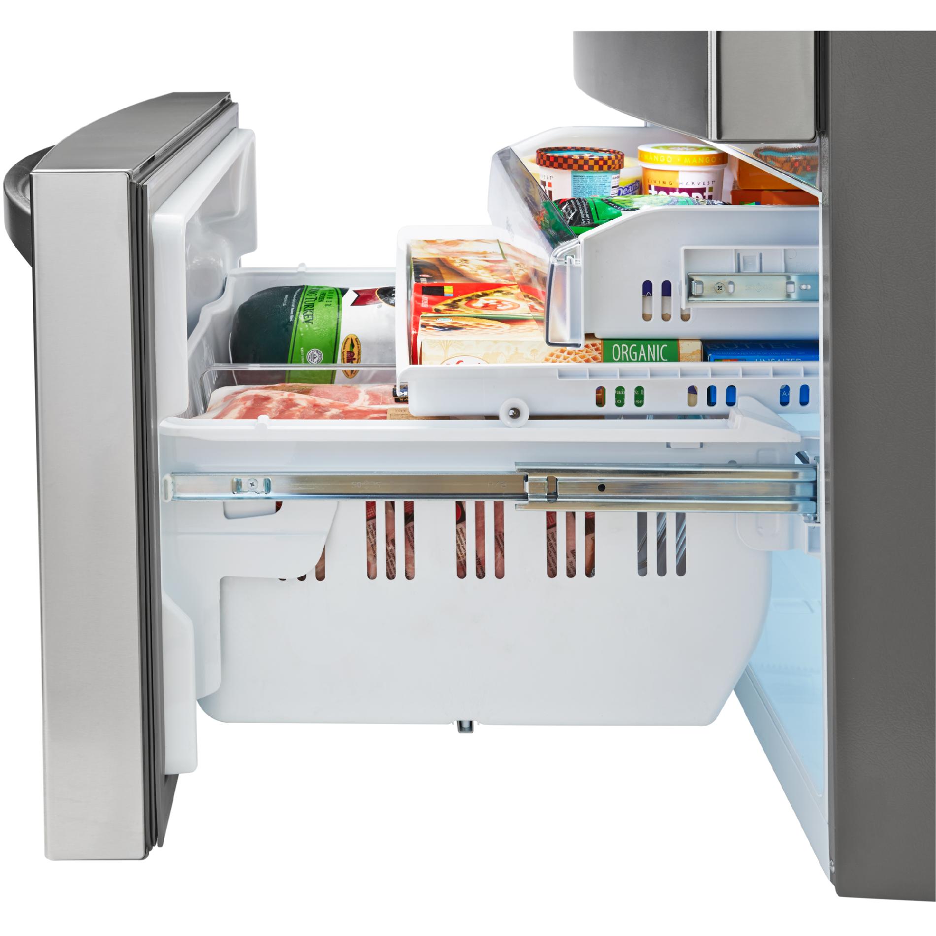 Thumbnail for Kenmore Elite 72483 29.9 cu. ft. 4-Door Bottom-Freezer Refrigerator - Stainless Steel