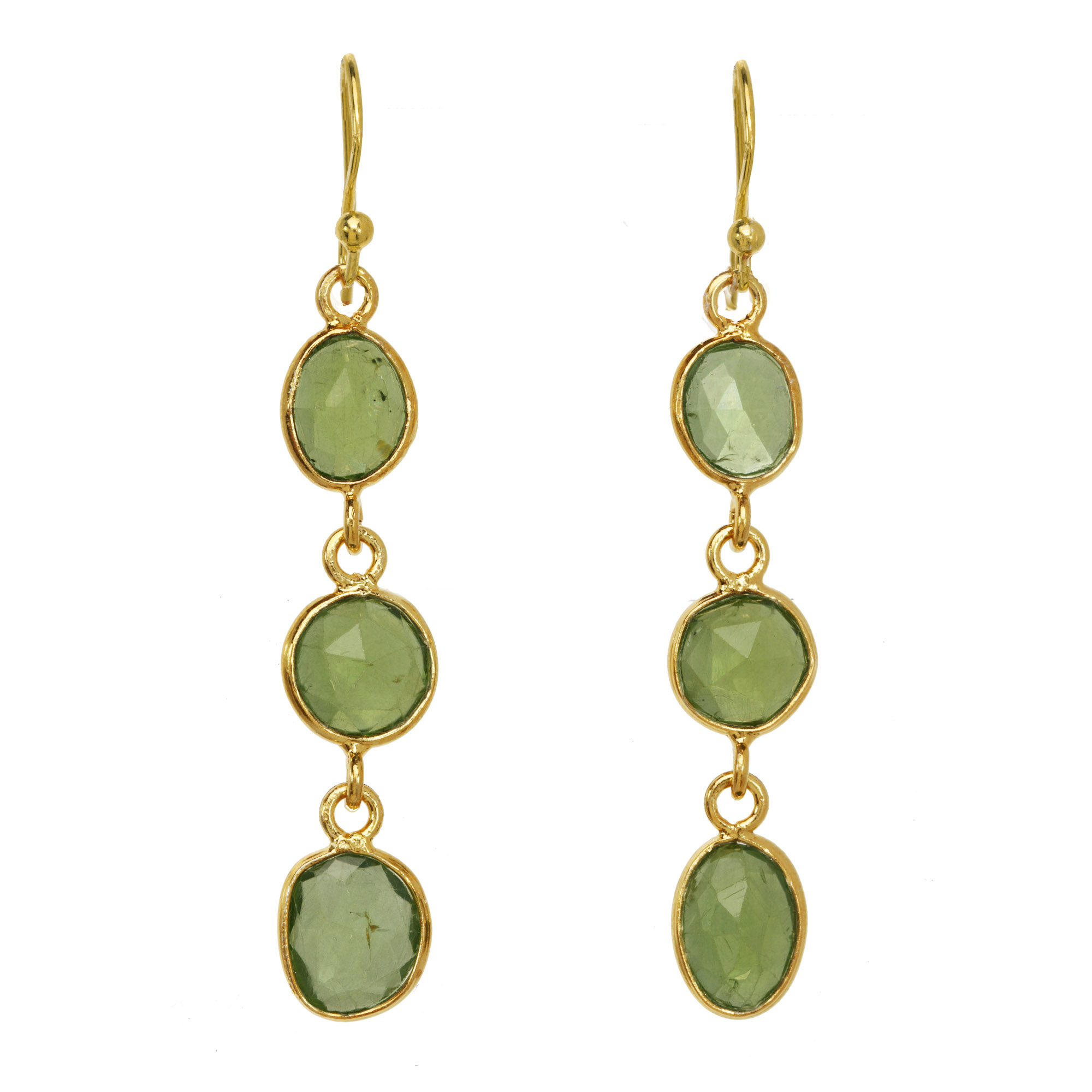 Lita Peridot Drop Earrings, Green Lita Peridot Drop Earrings, Green