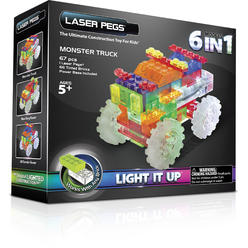 Laser Pegs 6-in-1 Monster Truck Building Set