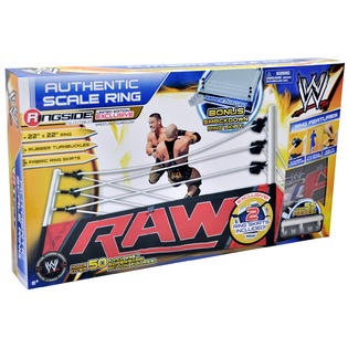 WWE Authentic Scale Ring w/ Raw & SmackDown Ring Skirts - Ringside Collectibles Exclusive Toy ...
