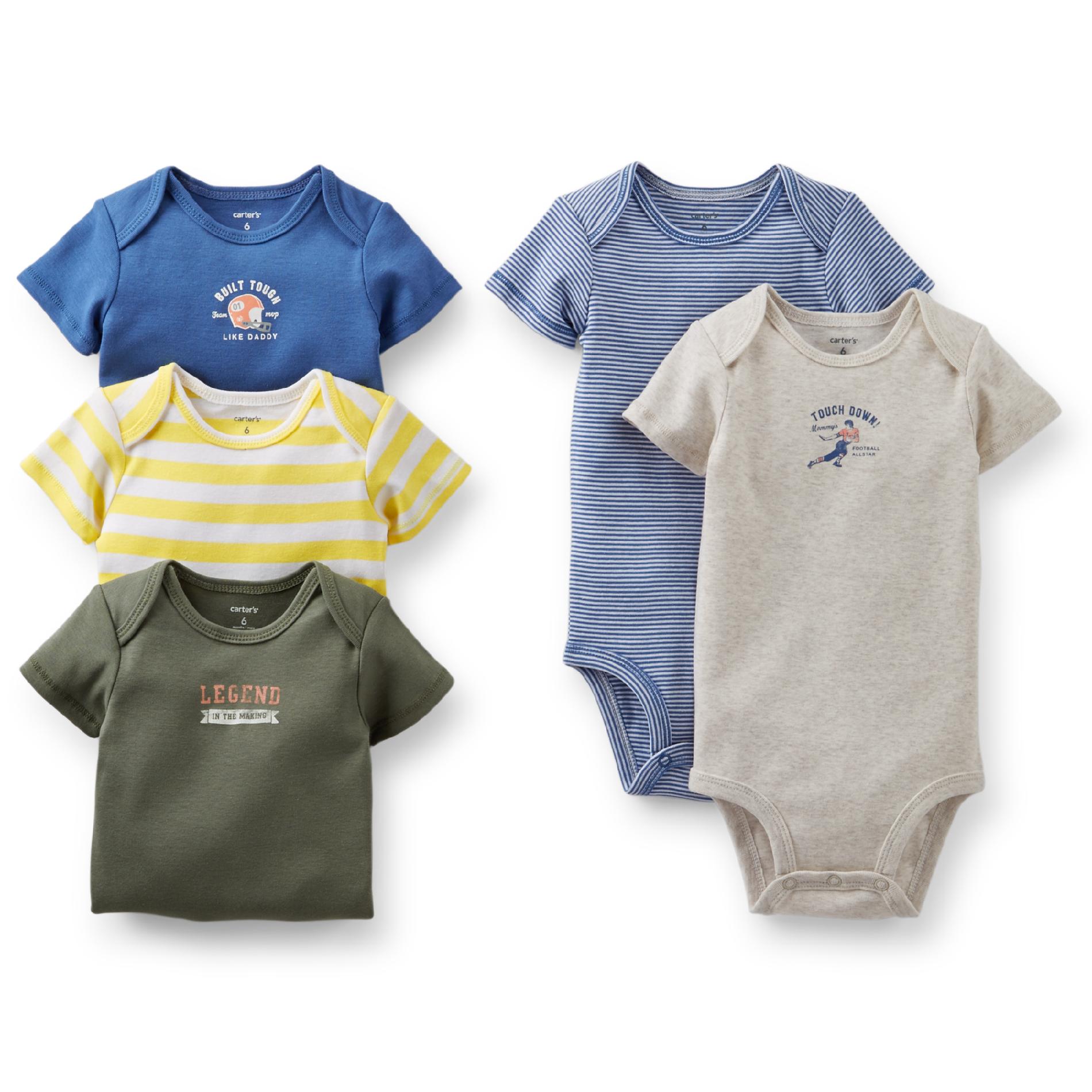 Carter's Newborn & Infant Boy's 5-pack of Sporty Bodysuits