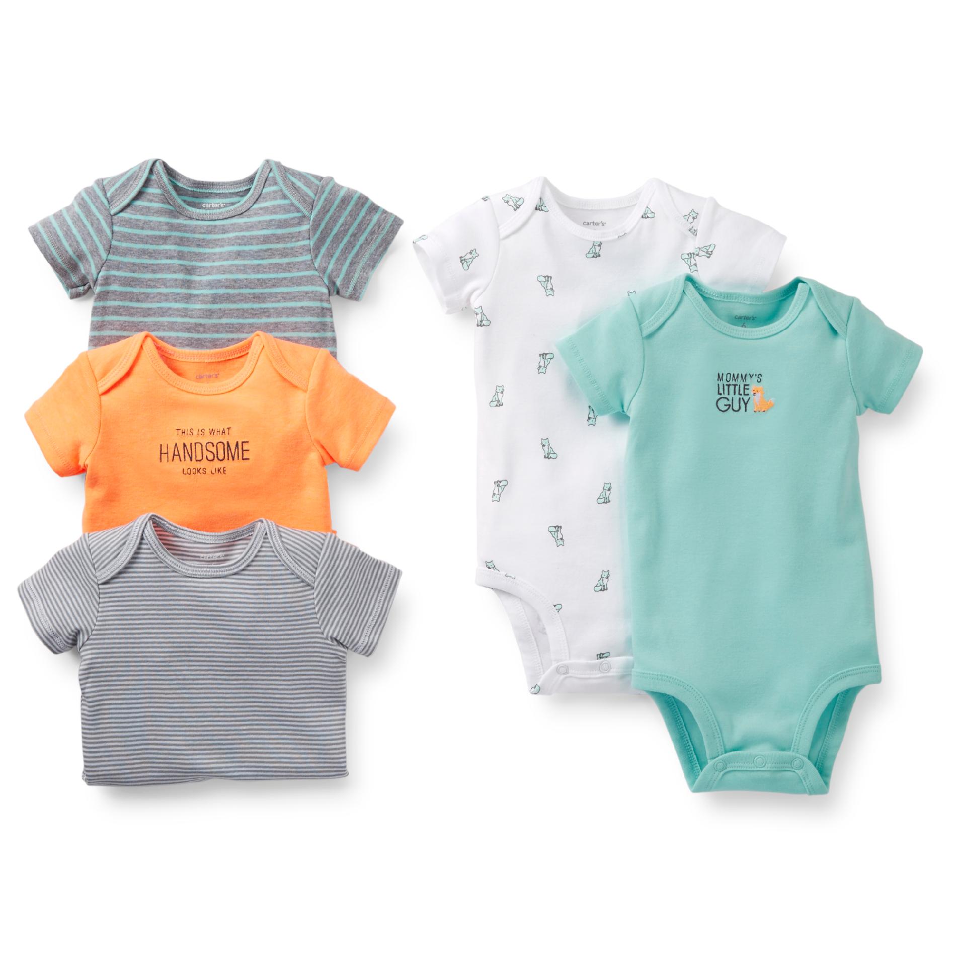 Carter's Newborn & Infant Boy's 5-pack 'Handsome' Bodysuits