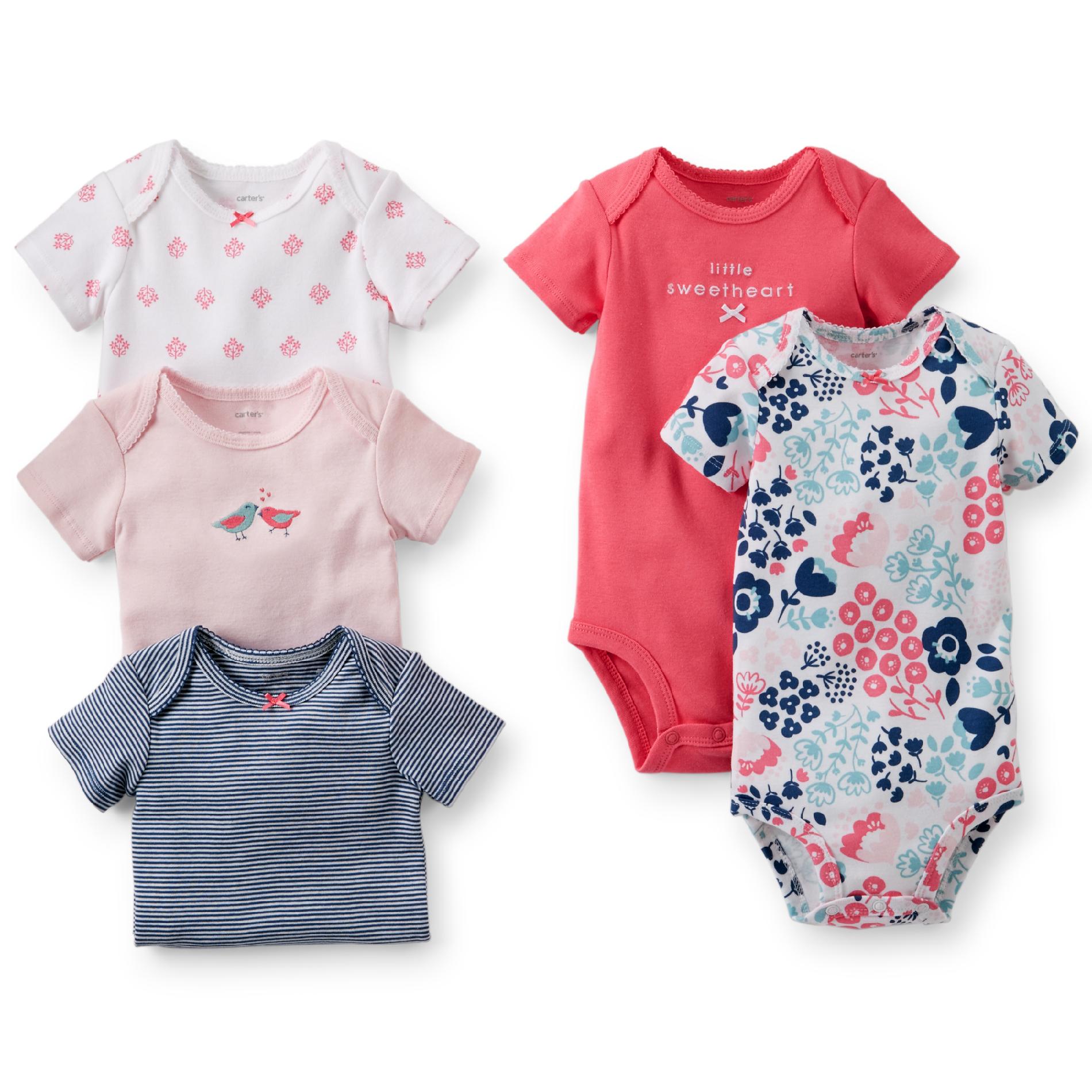 Carter's Newborn & Infant Girl's 5-pack 'Little Sweetheart' Bodysuits