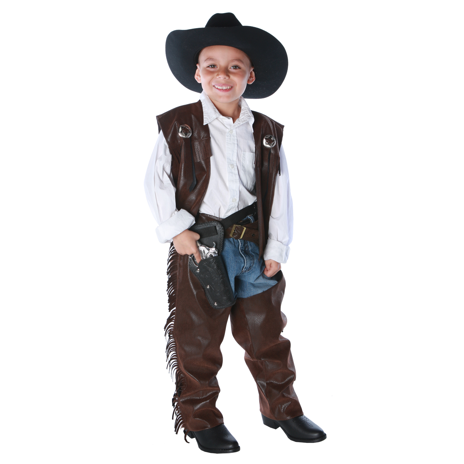 Boys Cowboy Chaps Vest Halloween Costume