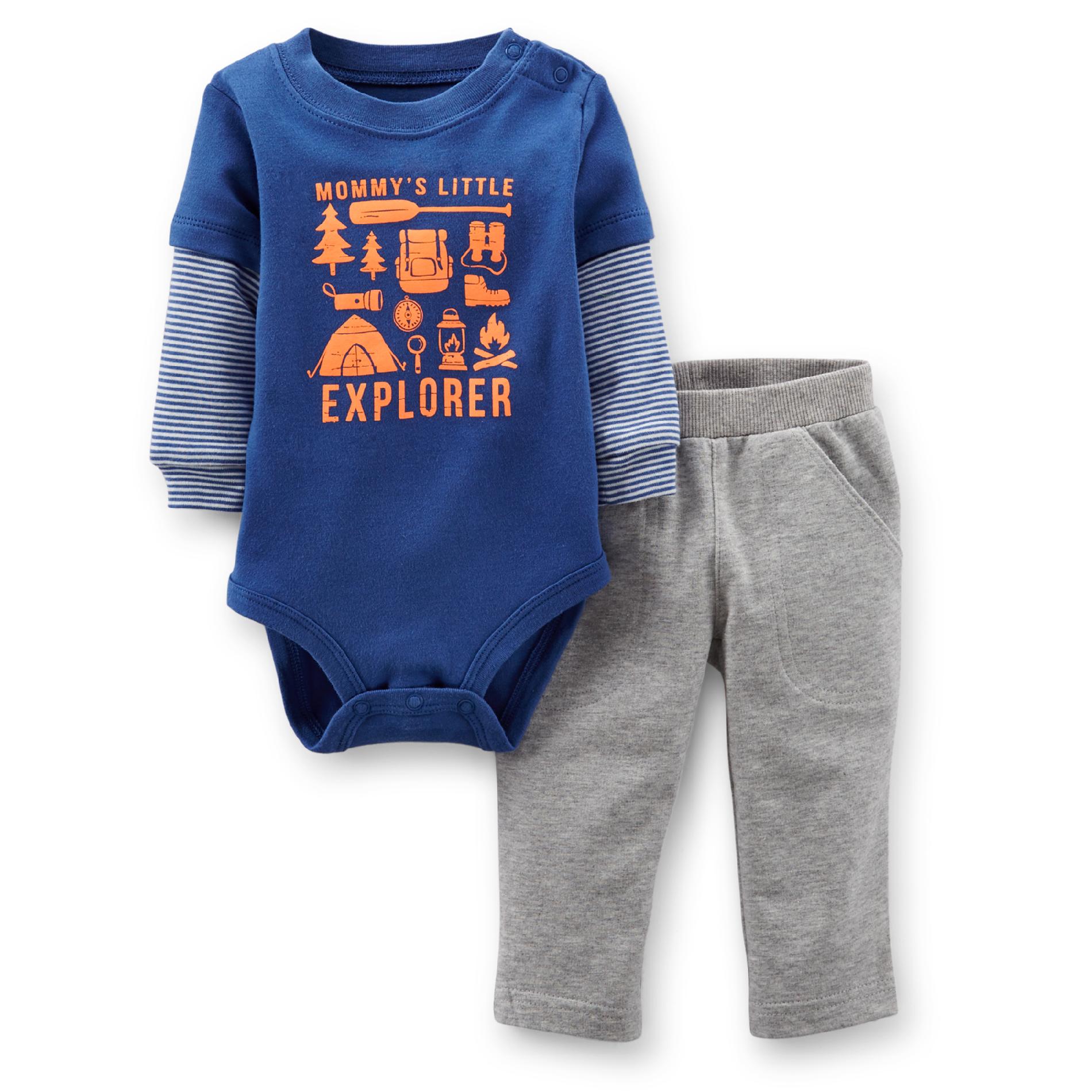 Carter's Newborn & Infant Boy's Bodysuit & Sweatpants - Mommy's Little Explorer