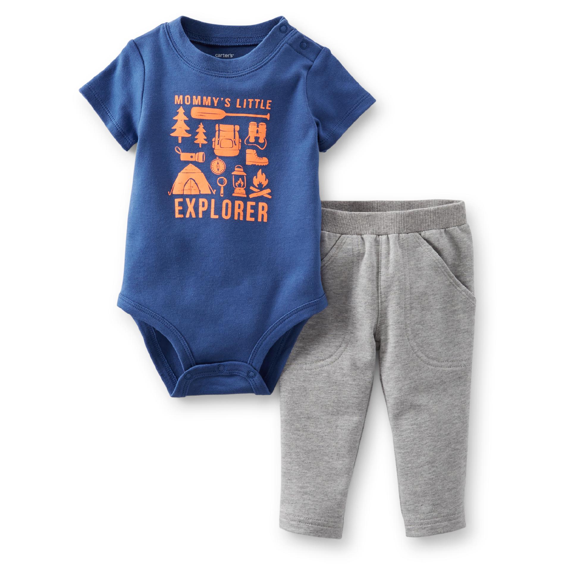 Carter's Newborn & Infant Boy's Bodysuit & Sweatpants - Mommy's Little Explorer