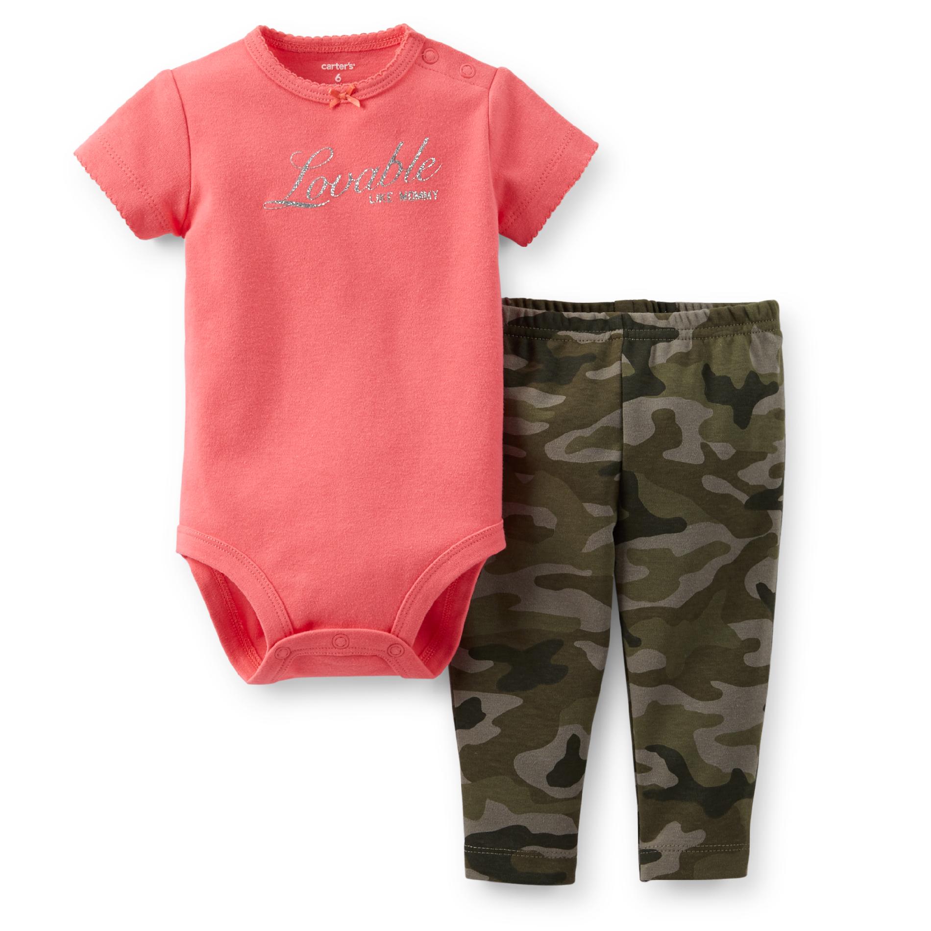 Carter's Newborn & Infant Girl's Bodysuit & Leggings - Lovable Like Mommy