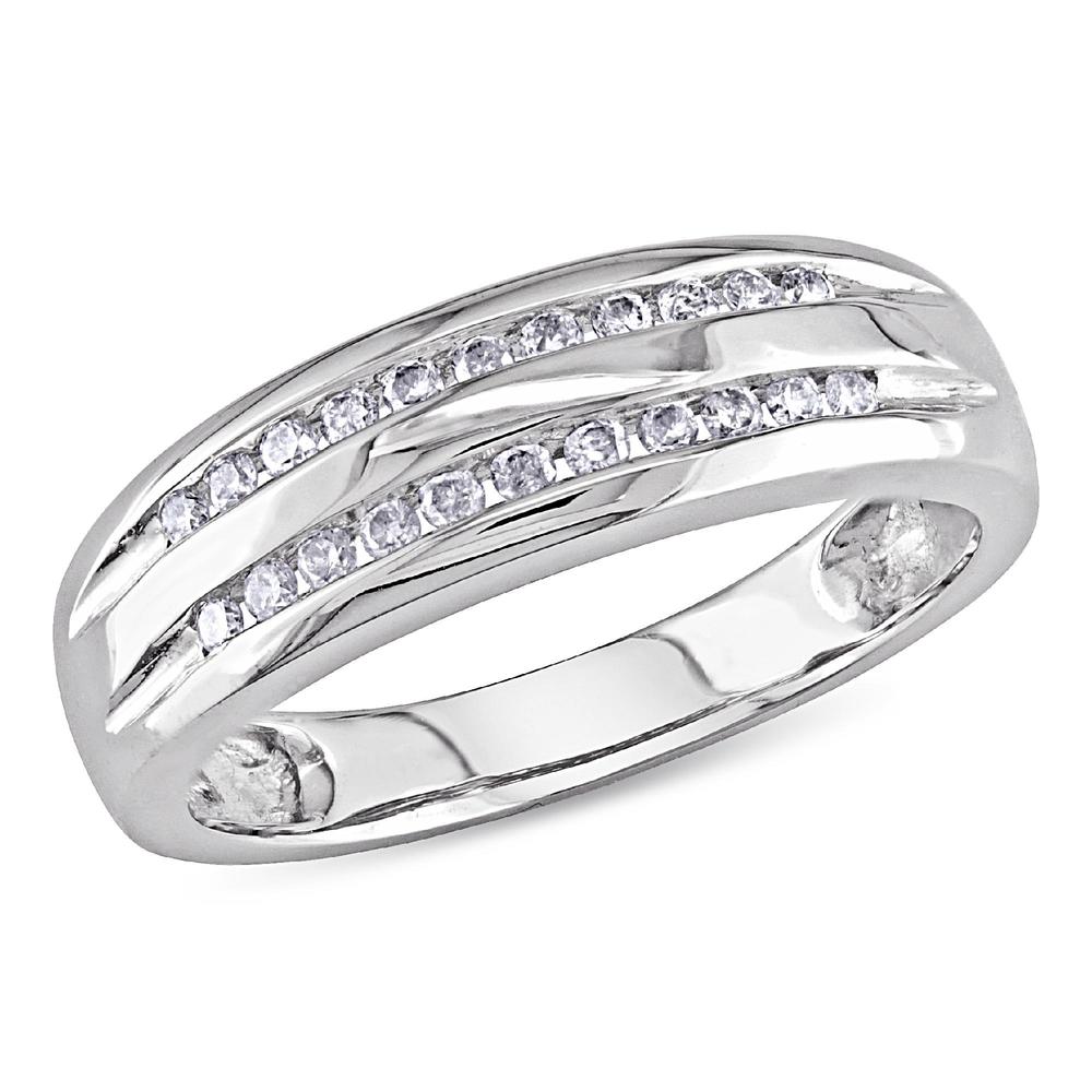 10k White Gold 0.18 CTTW Diamond Anniversary Ring