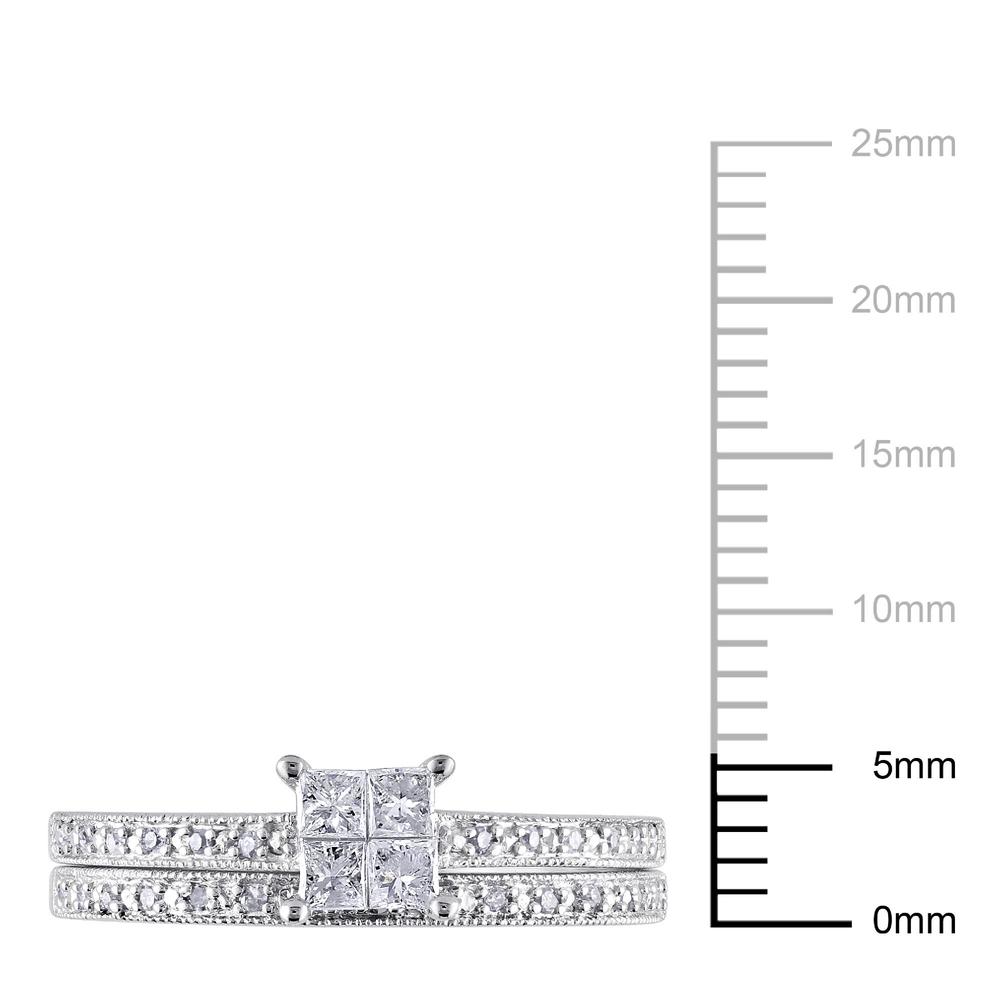 0.33 CTTW 10k White Gold Diamond Bridal Set