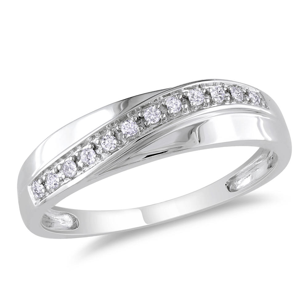 10k White Gold 0.10 CTTW Diamond Promise Ring
