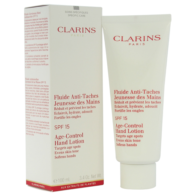 Clarins Age-Control Hand Lotion SPF 15 by  for Unisex - 3.4 oz Hand Lotion