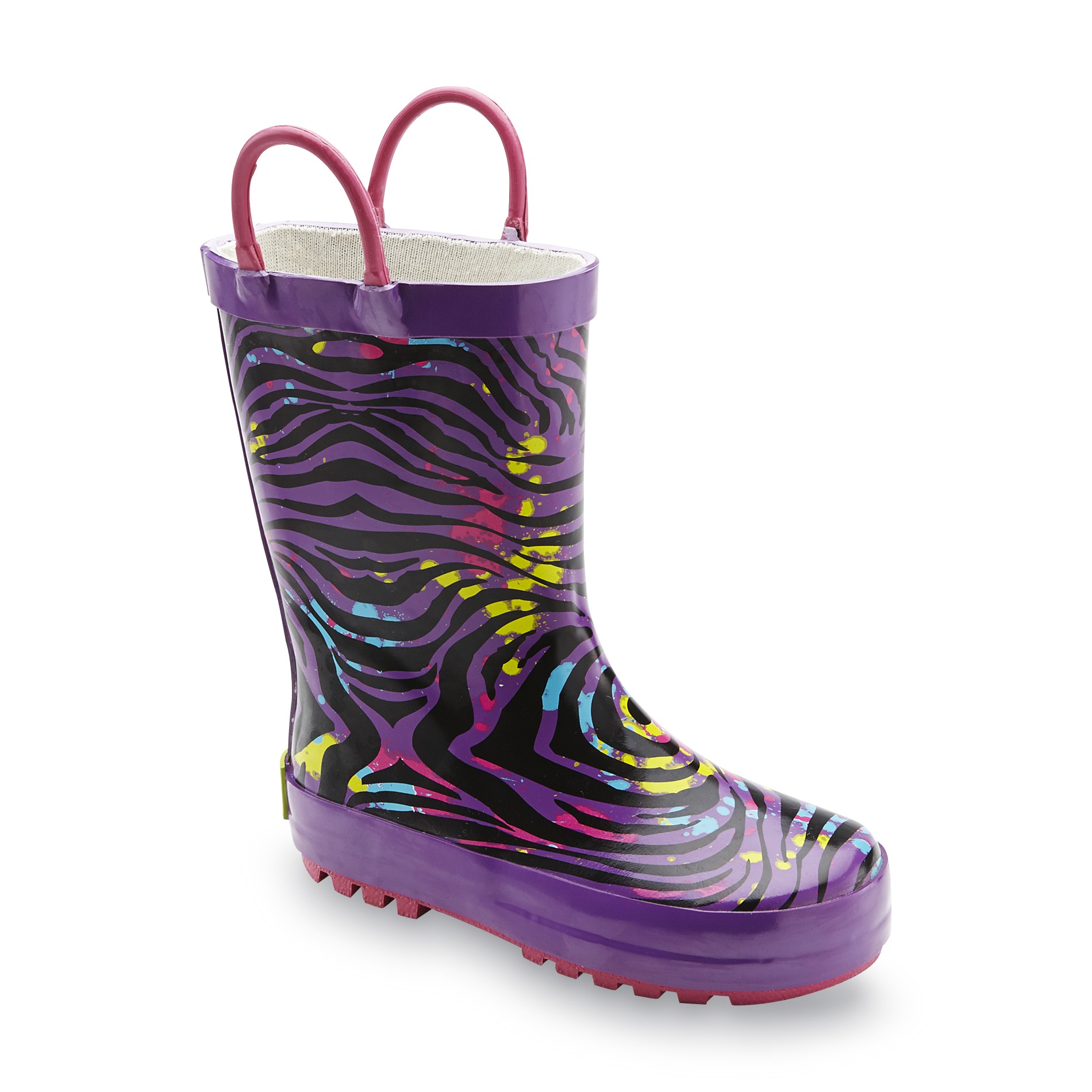 Western Chief Girl's Cool Zebra Multicolor Wellie Rain Boot