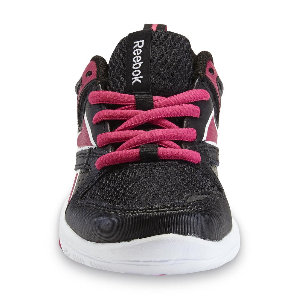 Reebok Girl's Clean Shot Black/Pink Athletic Shoe